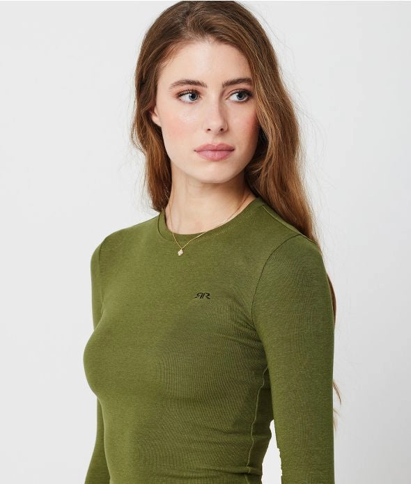 NYRA NŐI HOSSZÚ UJJÚ PÓLÓ, KHAKI