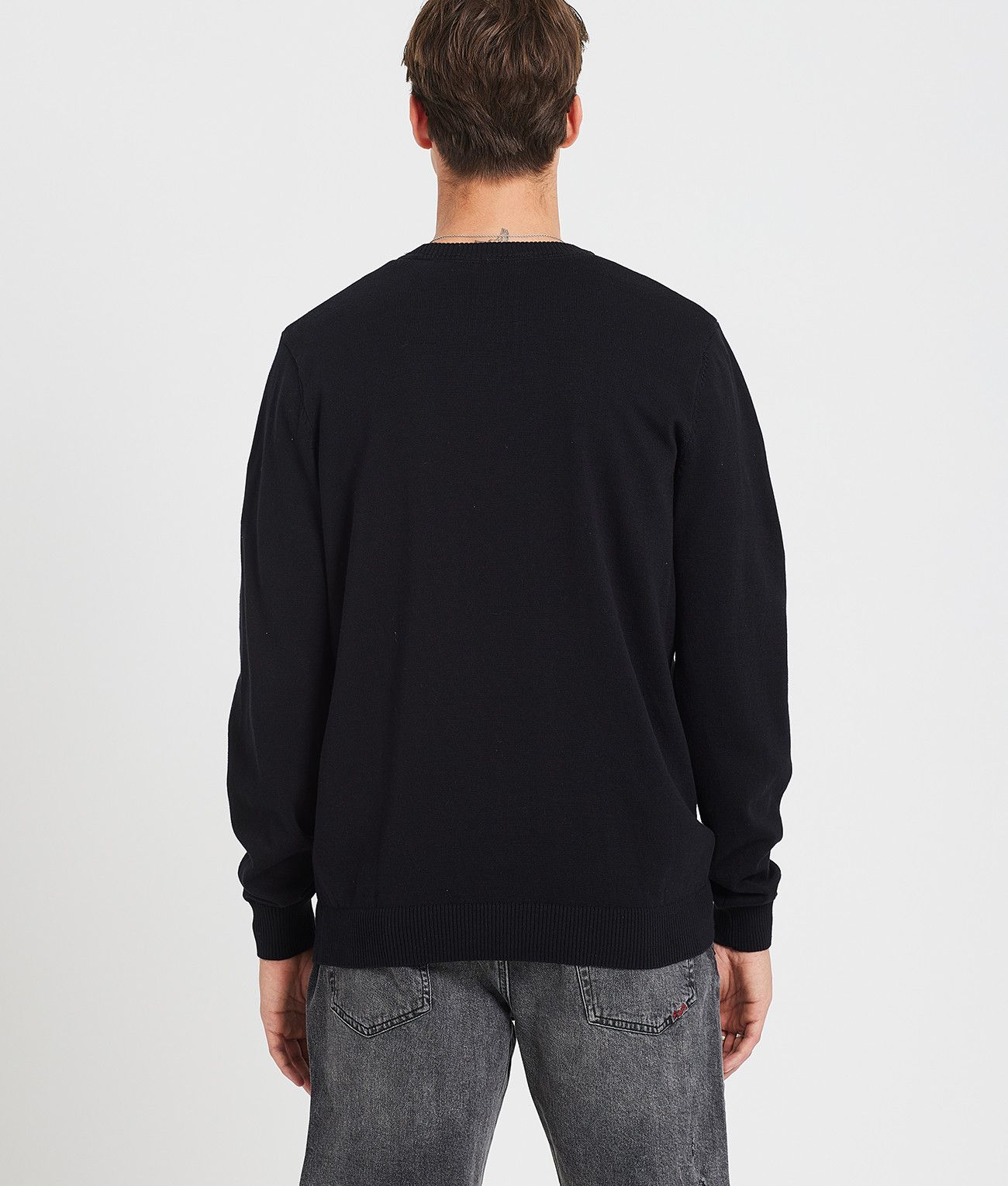 ALISTAIR FÉRFI KÖTÖTT PULÓVER, FEKETE