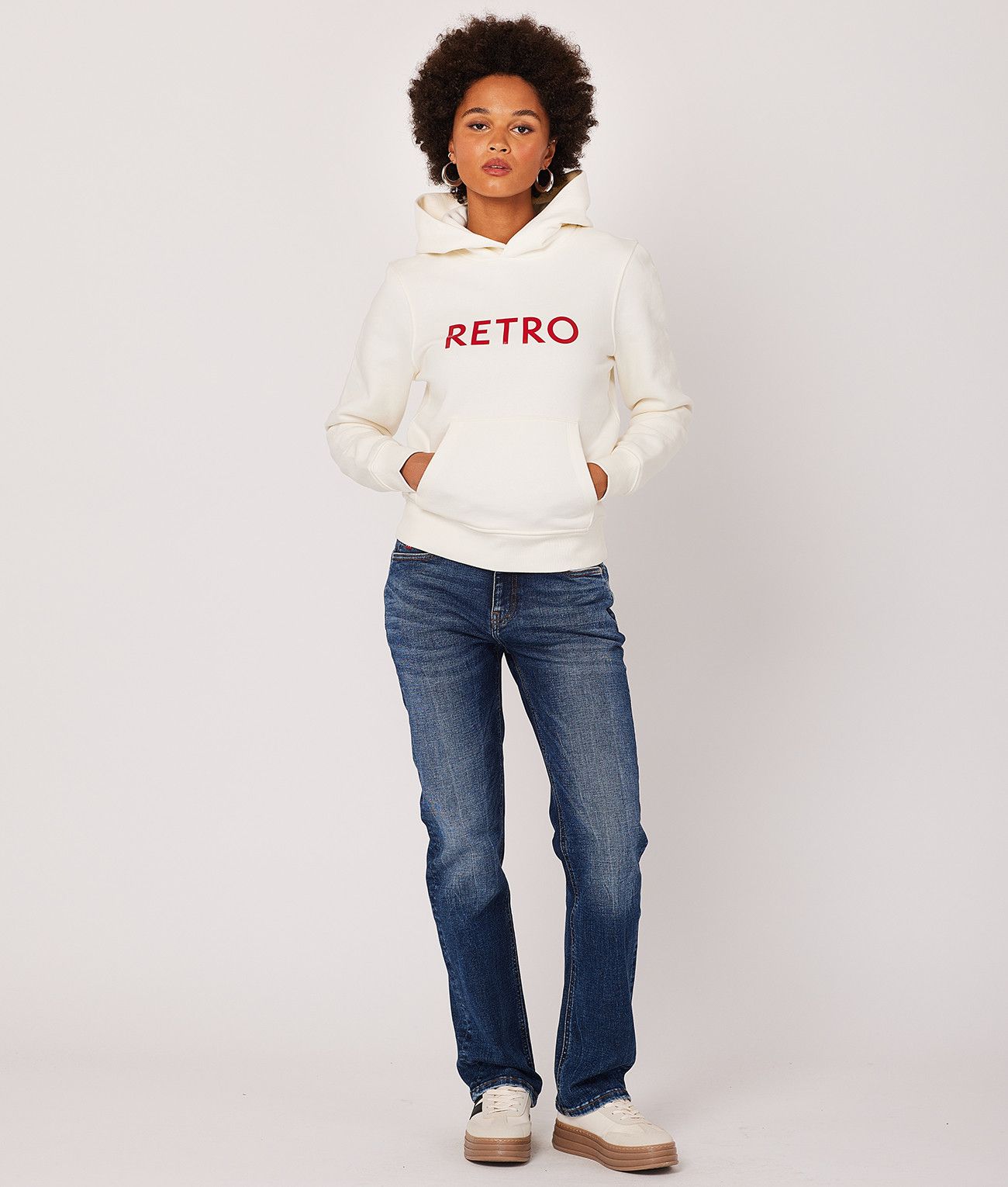 HAILEY HOODIE JOGGING TOP, OFFWHITE