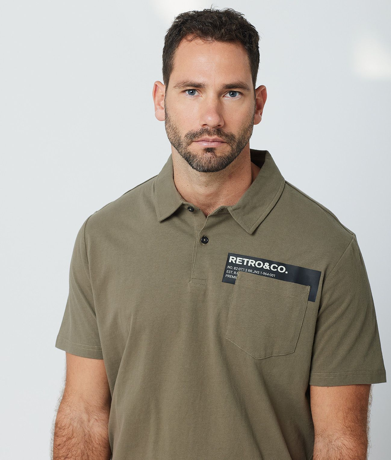 ACEY FÉRFI GALLÉROS PÓLÓ, KHAKI