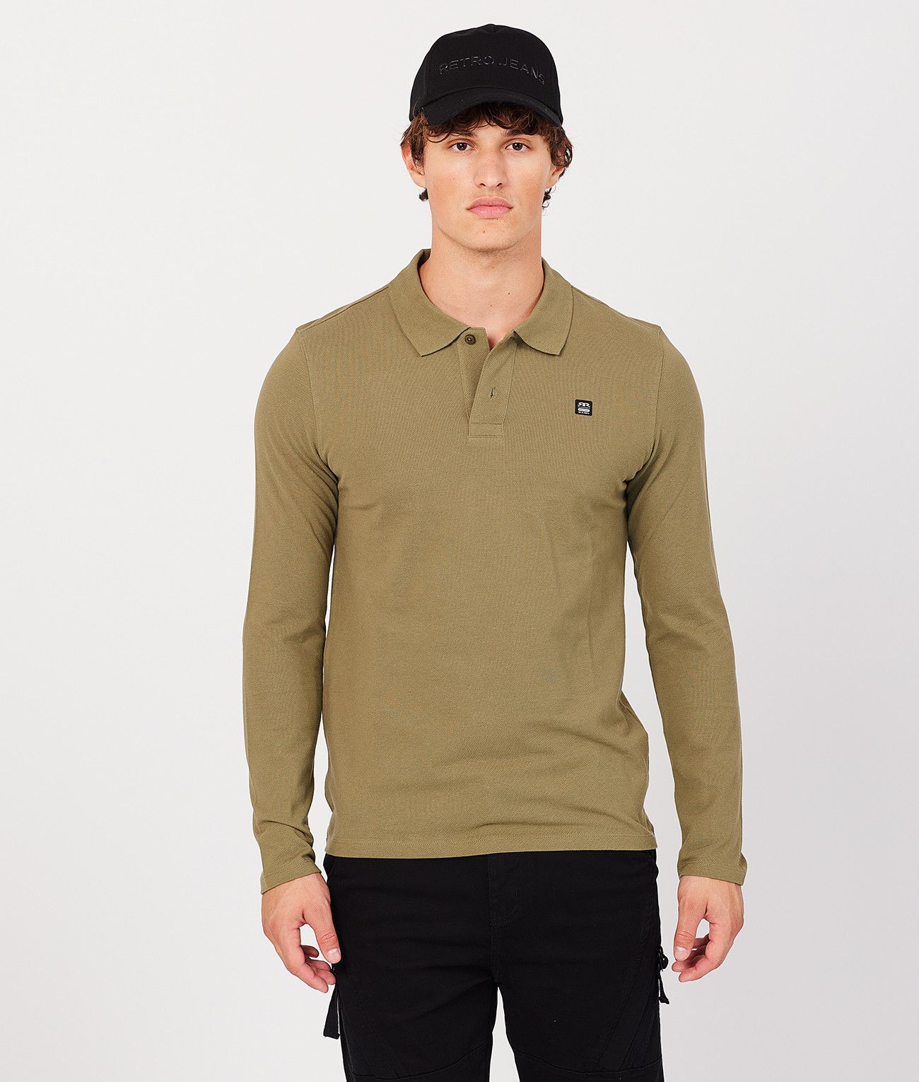 CLOVIS LONG POLO, DARK KHAKI