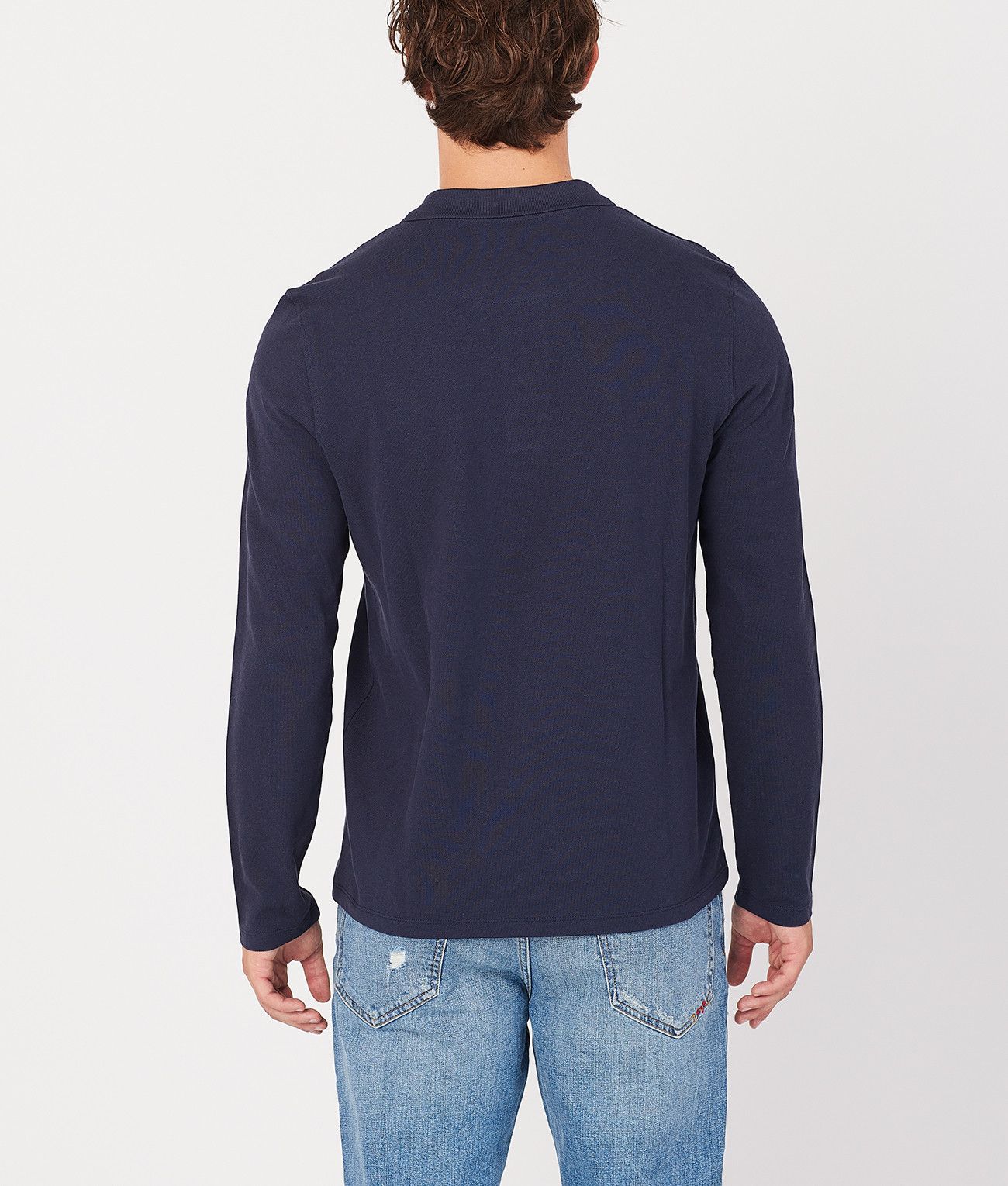 CLOVIS LONG POLO, DARK BLUE