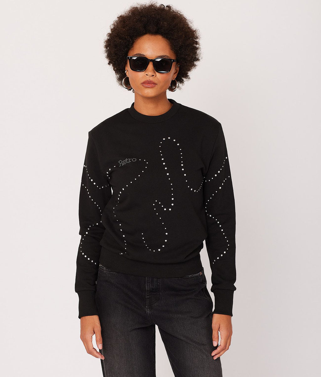 NAVA SWEATSHIRT JOGGING TOP, BLACK