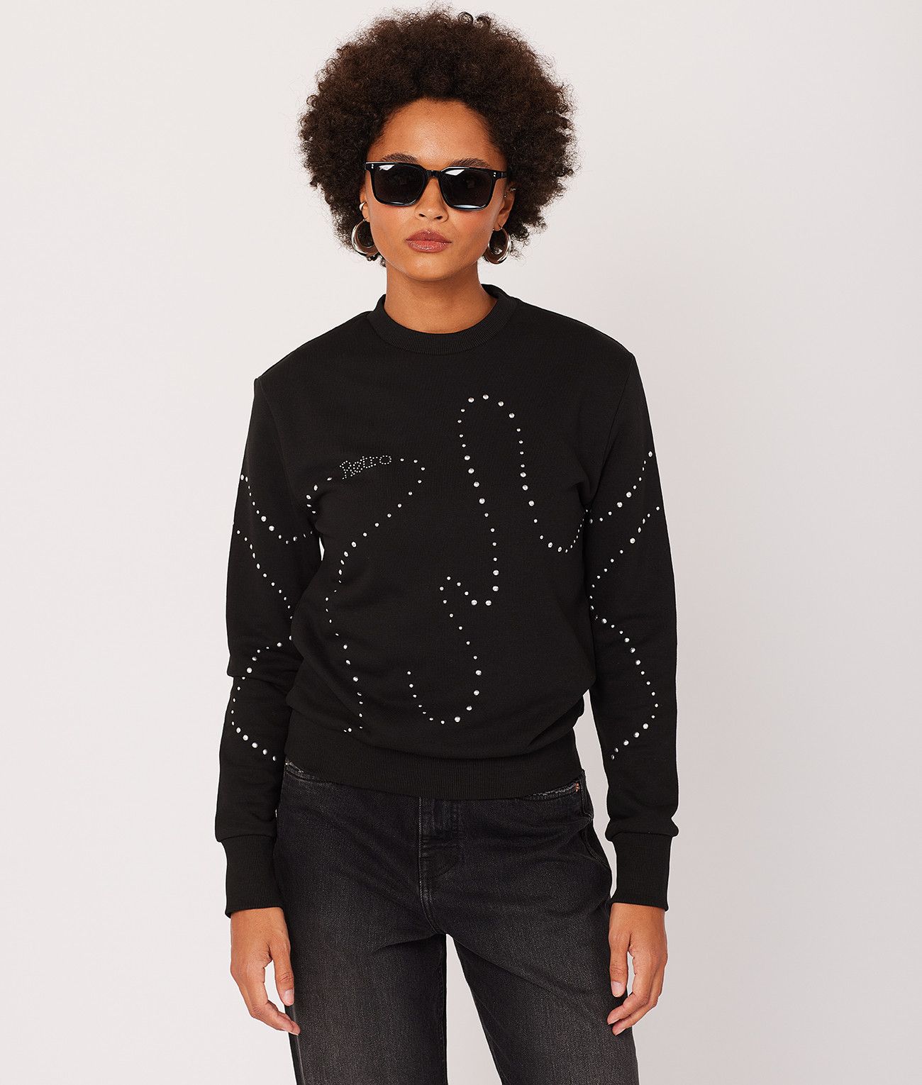 NAVA SWEATSHIRT JOGGING TOP, BLACK