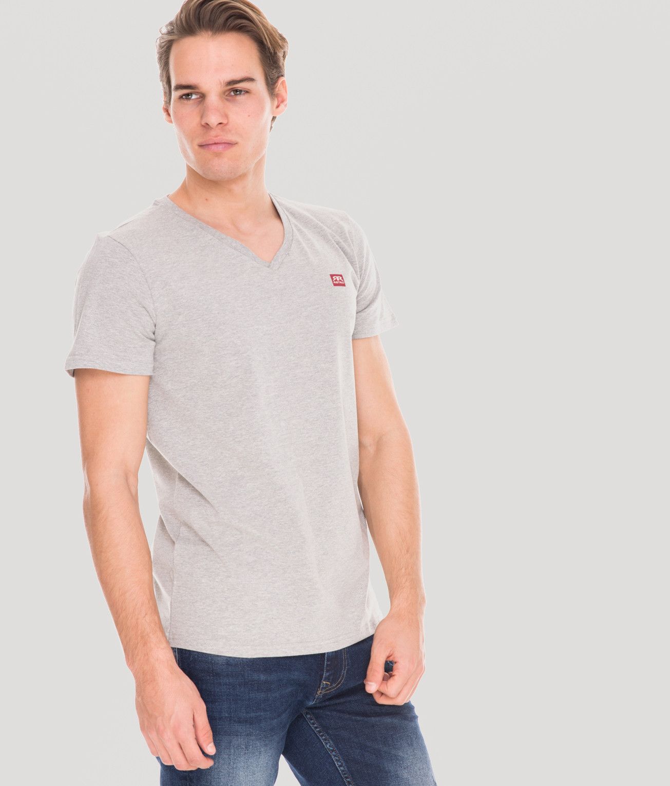 EDDIE T-SHIRT, GREY MELANGE