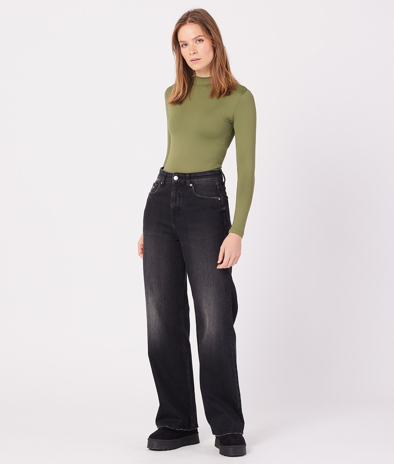 SWAN NŐI HOSSZÚ UJJÚ BODY, KHAKI