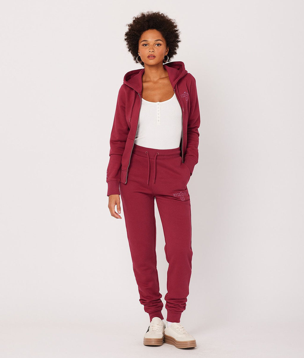 CARIE JOGGING BOTTOM, BORDEAUX