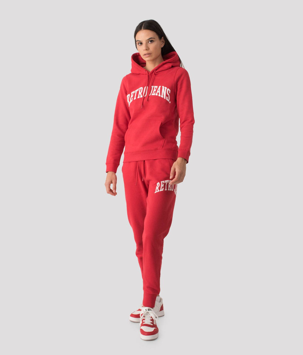 STANFORD NŐI KAPUCNIS MELEGÍTŐ PULÓVER, PIROS