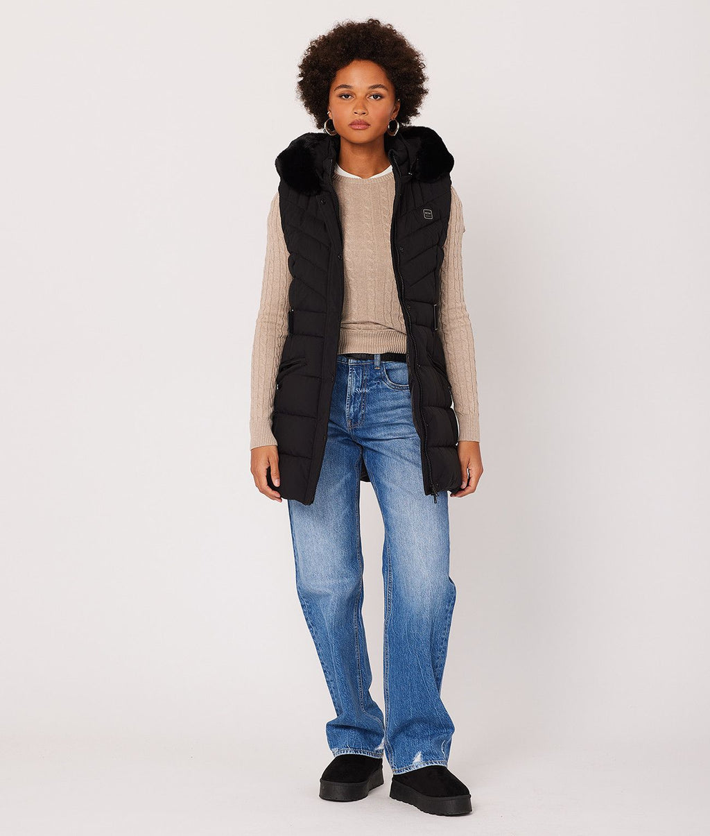 ASHLEY VEST, BLACK