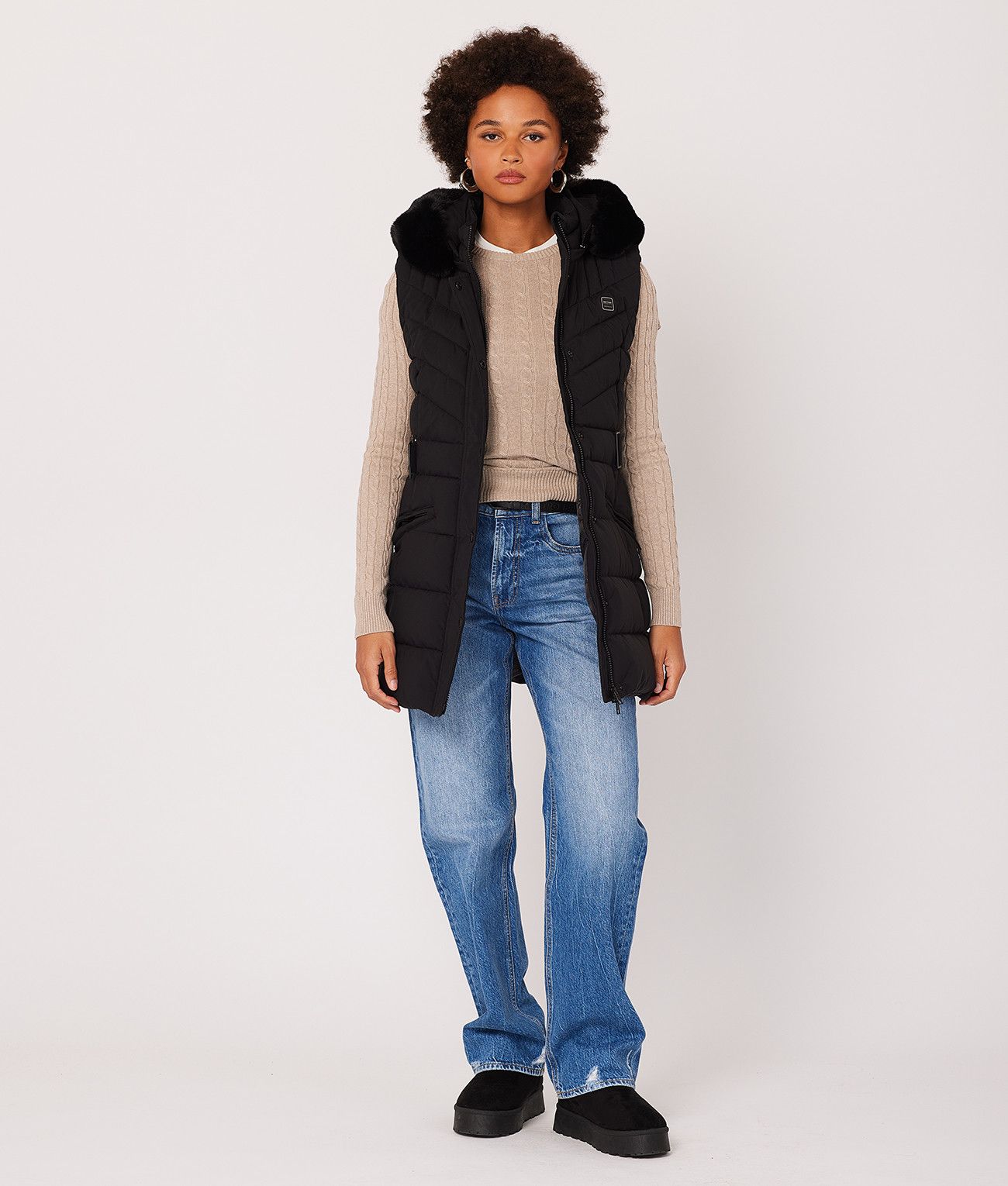 ASHLEY VEST, BLACK