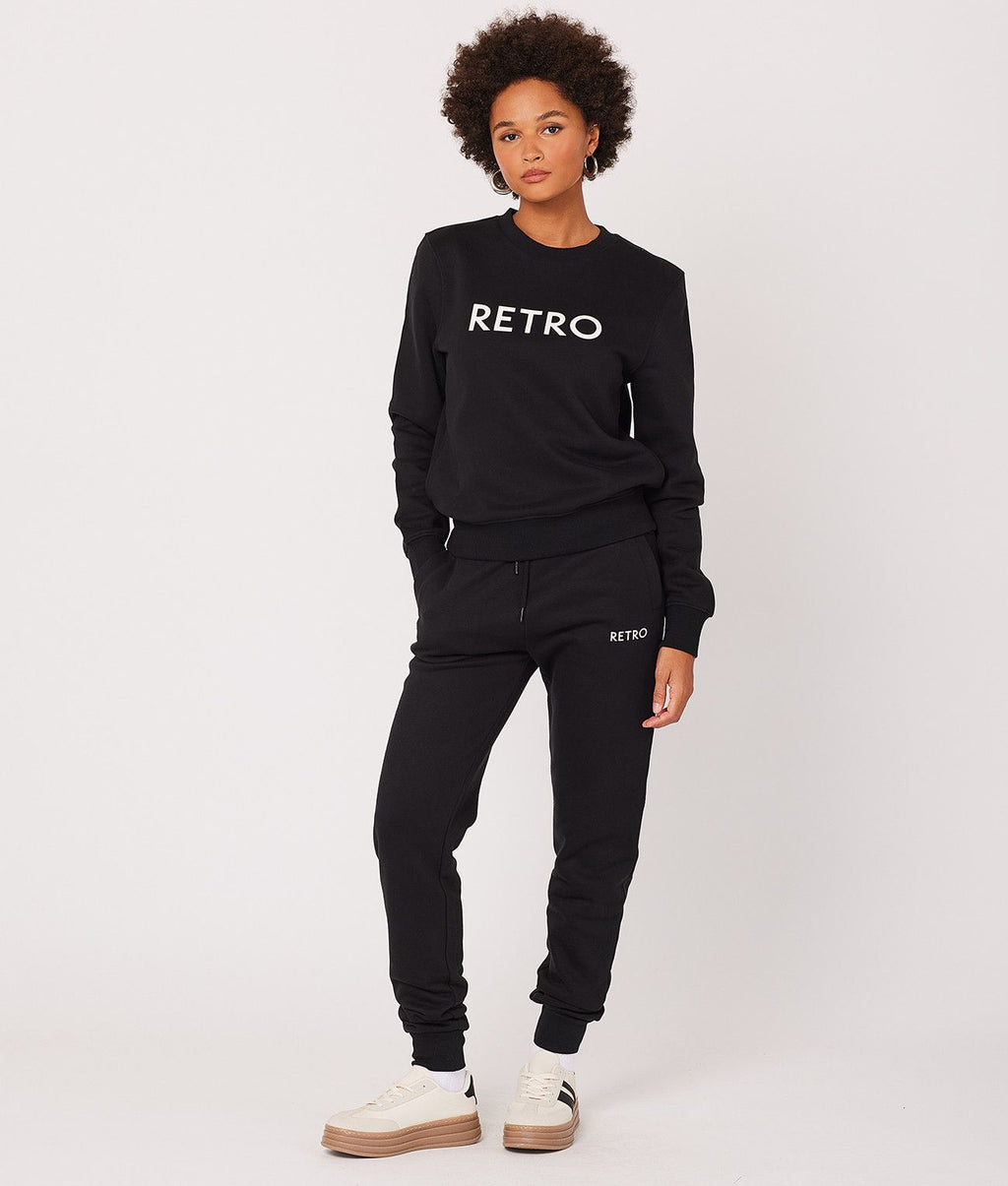 HAILEY SWEATSHIRT JOGGING TOP, BLACK