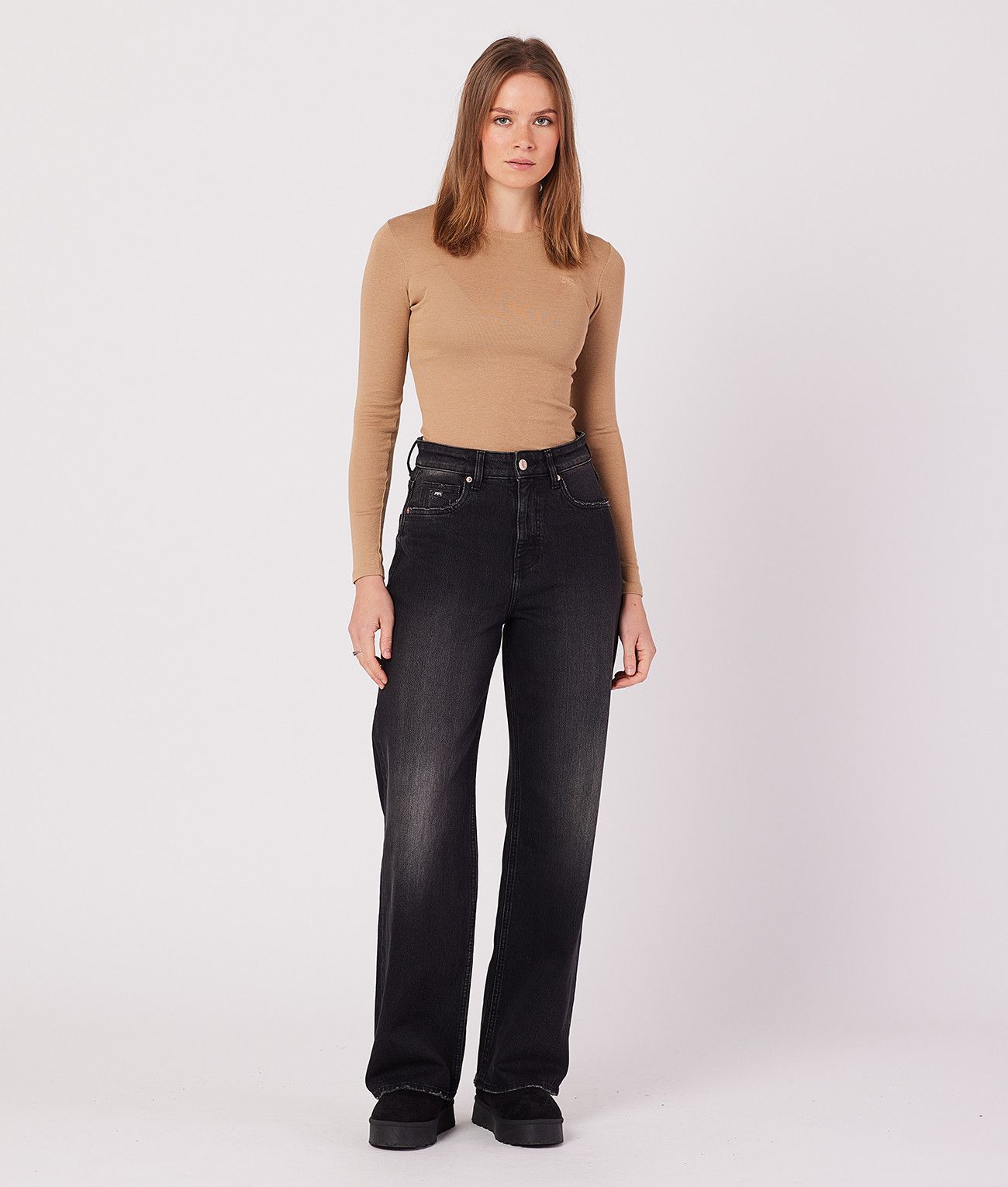 KYRA L.S.TOP, BEIGE