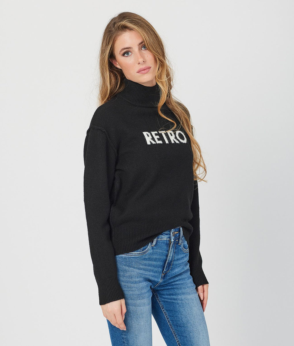 HAILEY TURTLENECK SWEATER, BLACK