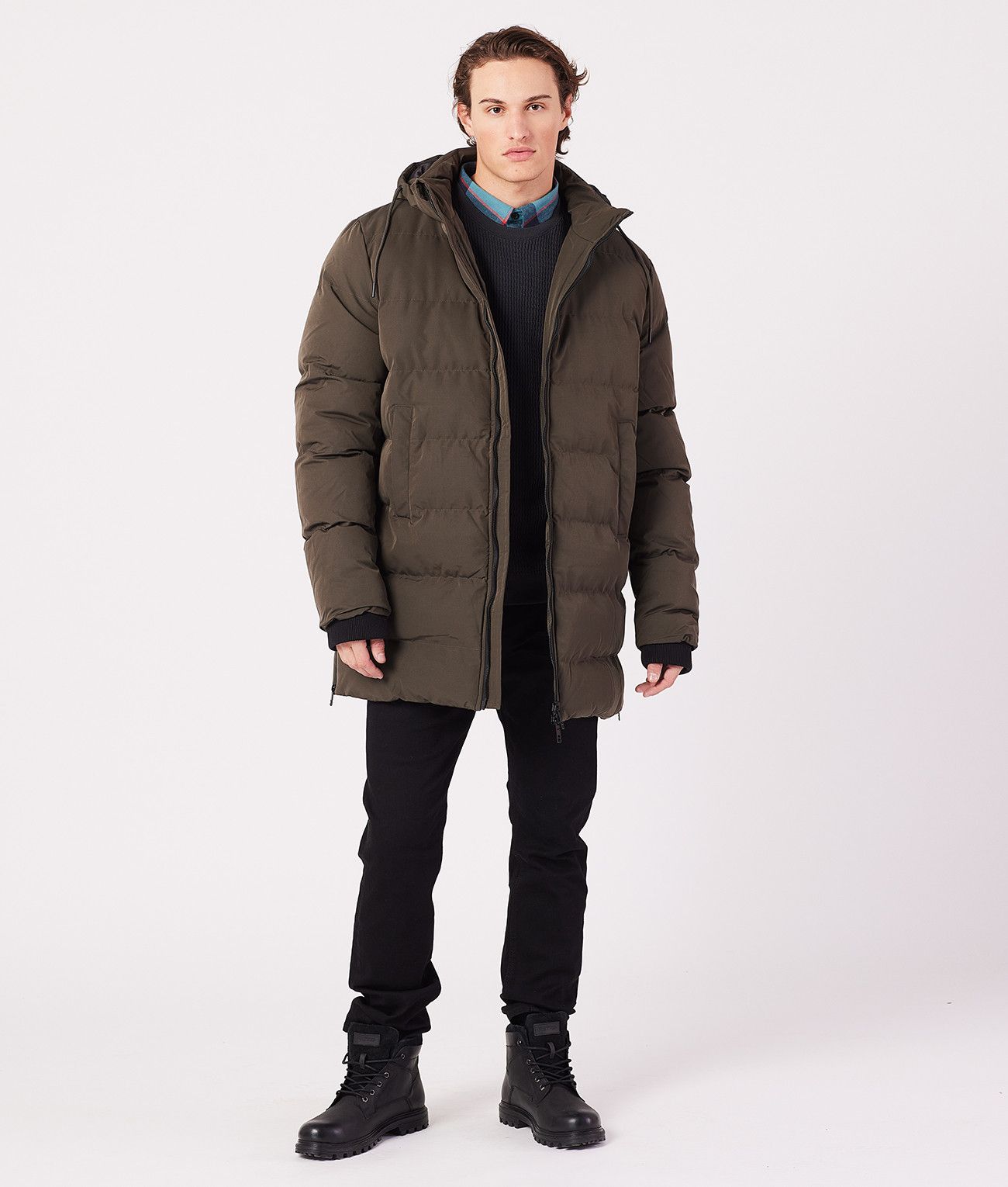 TOBERT LONG JACKET, KHAKI