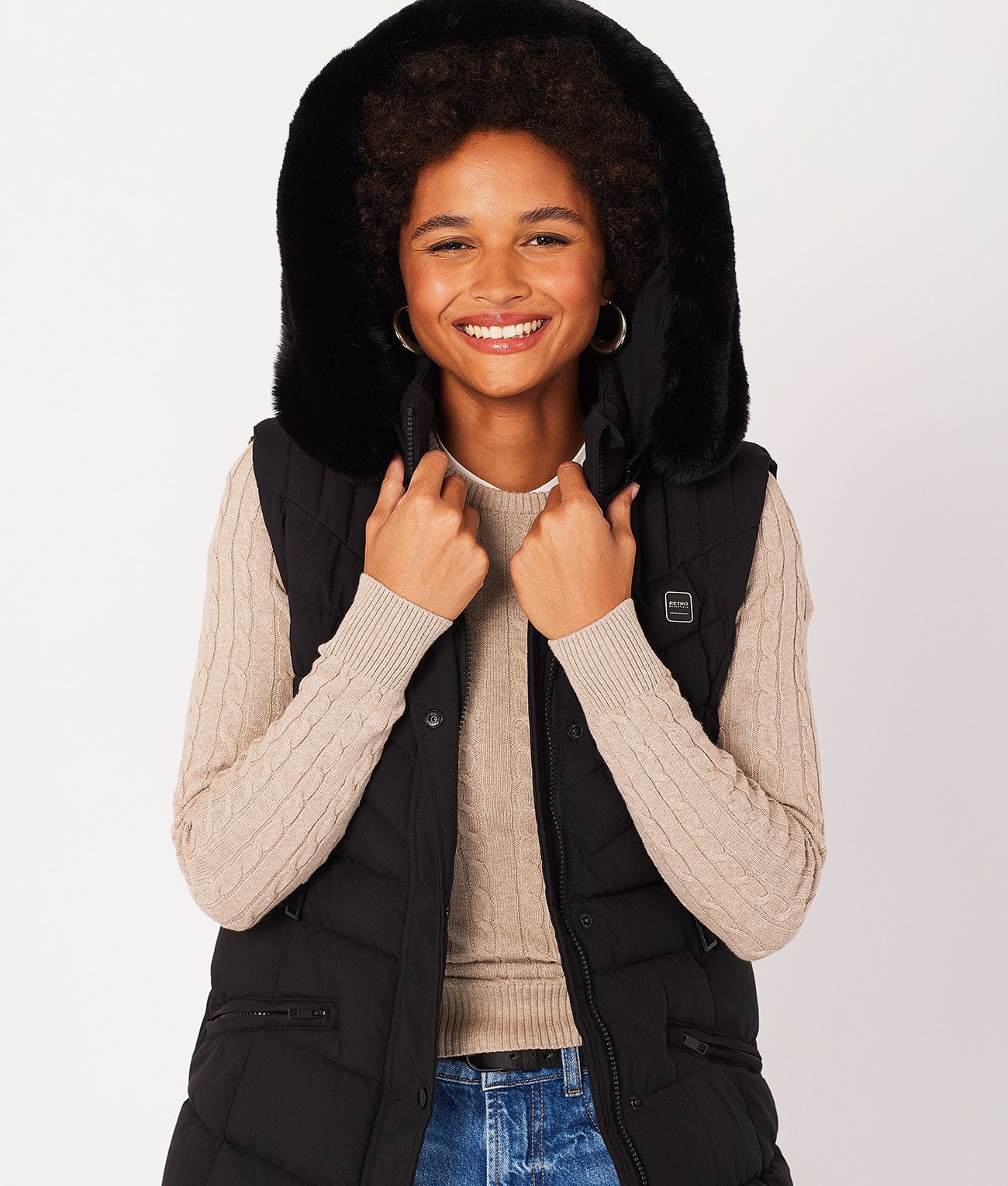 ASHLEY VEST, BLACK