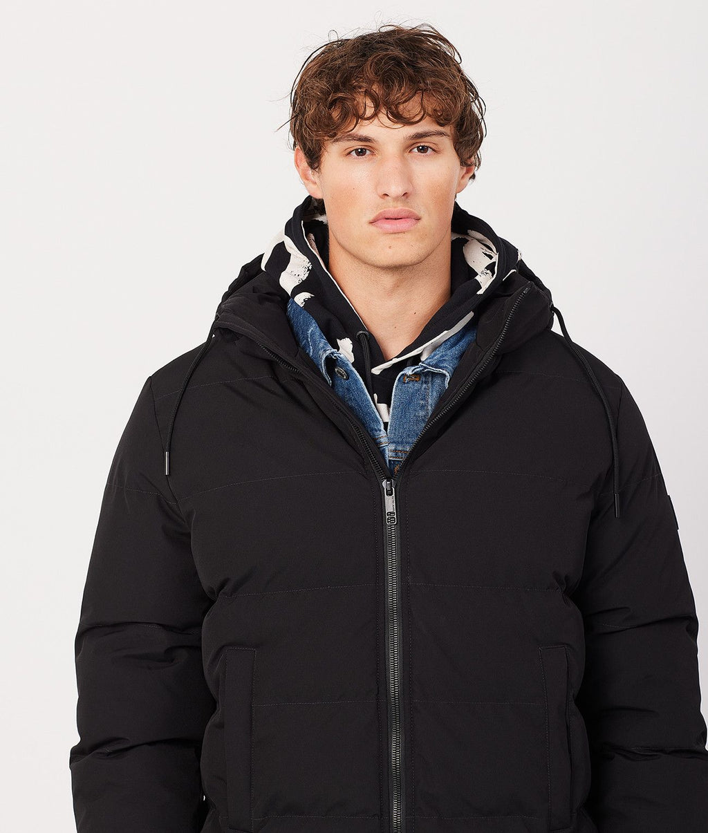 TOBERT LONG JACKET, BLACK