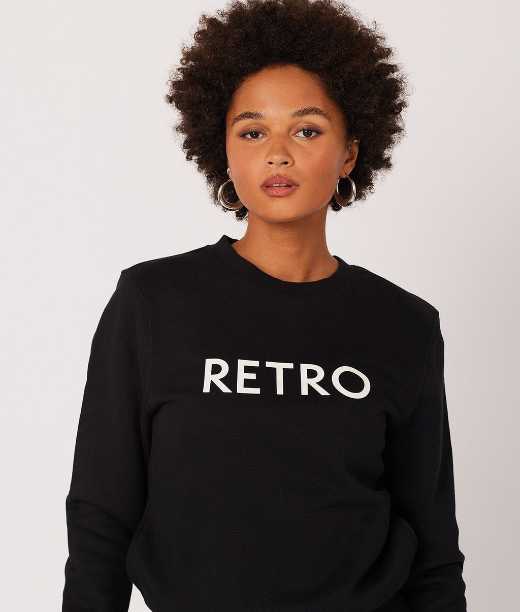HAILEY SWEATSHIRT JOGGING TOP, BLACK