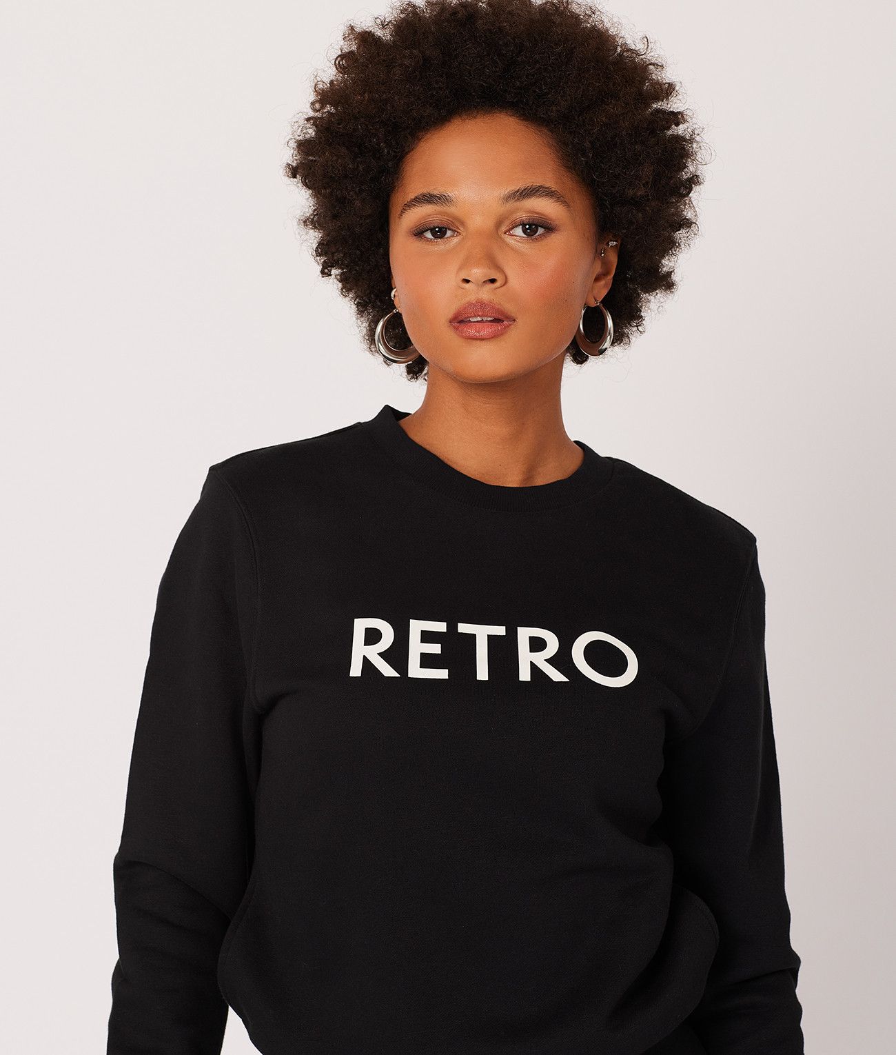 HAILEY SWEATSHIRT JOGGING TOP, BLACK