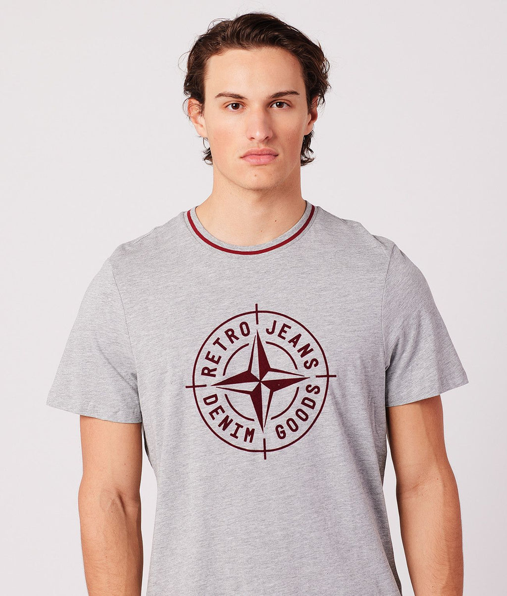 DENNIS T-SHIRT, GREY MELANGE