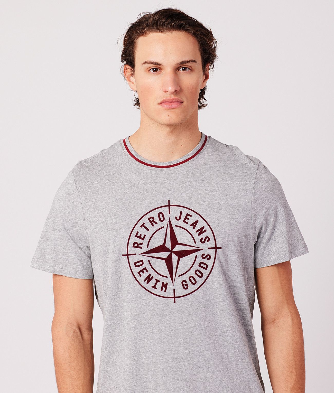 DENNIS T-SHIRT, GREY MELANGE