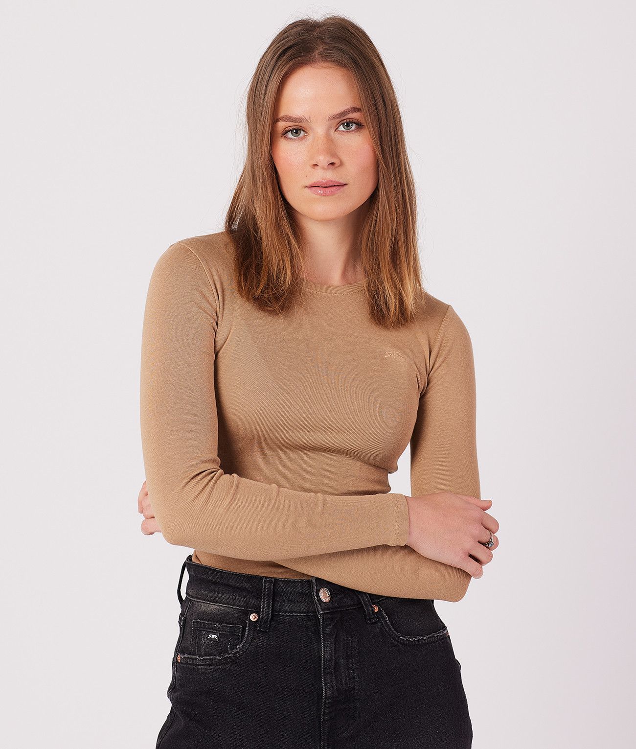 KYRA L.S.TOP, BEIGE