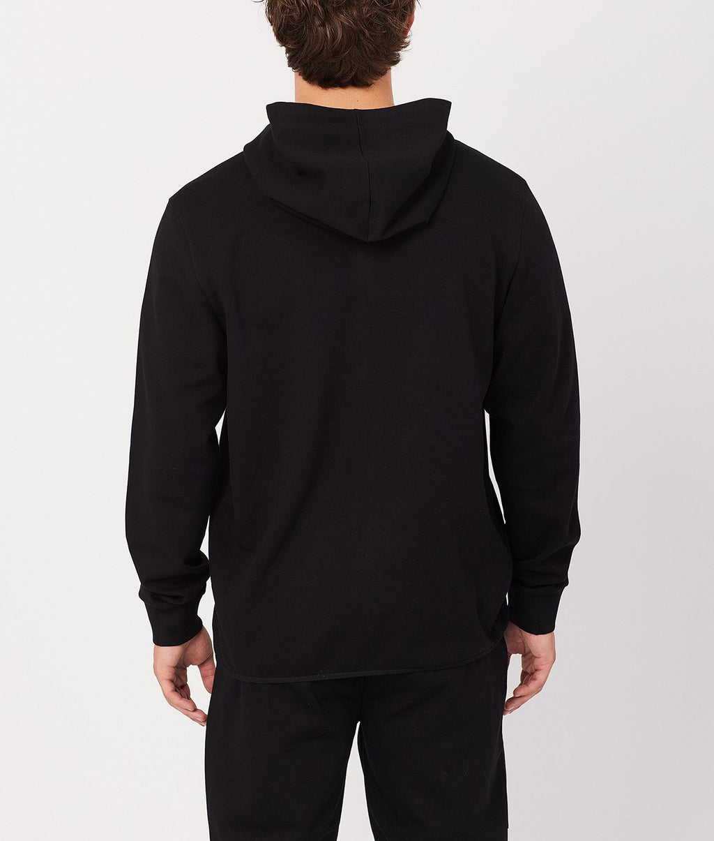 FRANK ZIP HOODIE JOGGING TOP, BLACK