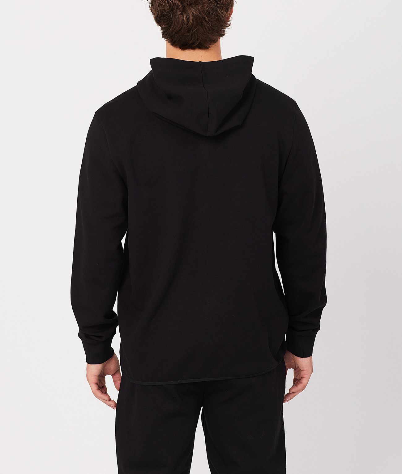 FRANK ZIP HOODIE JOGGING TOP, BLACK