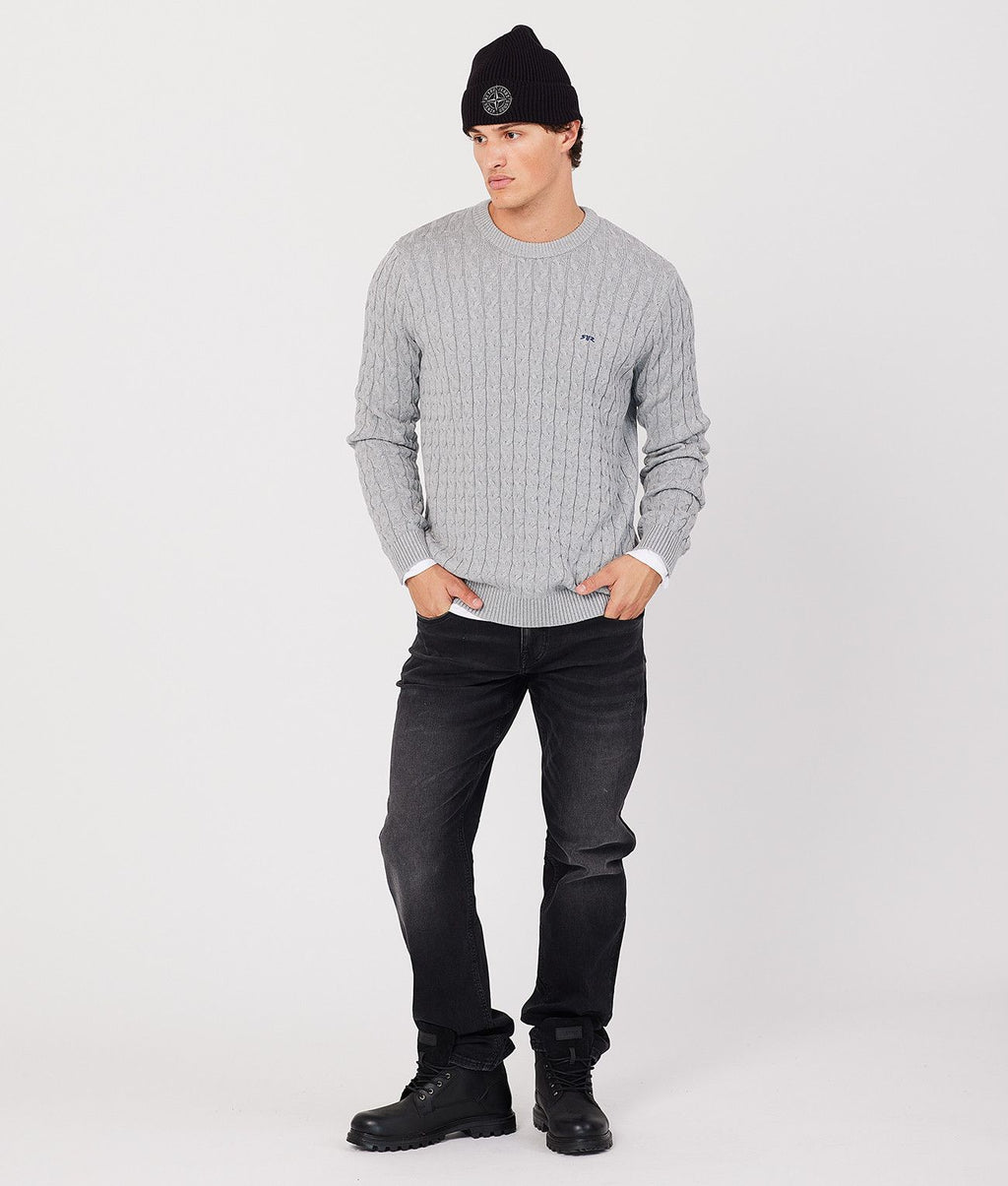 RAFAEL SWEATER, GREY MELANGE