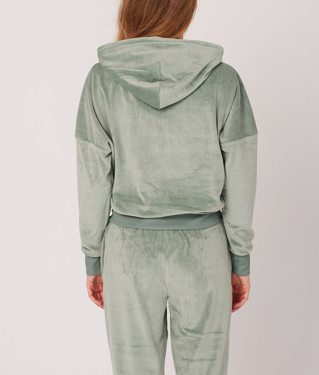 AZORA ZIP HOODIE JOGGING TOP, MINT