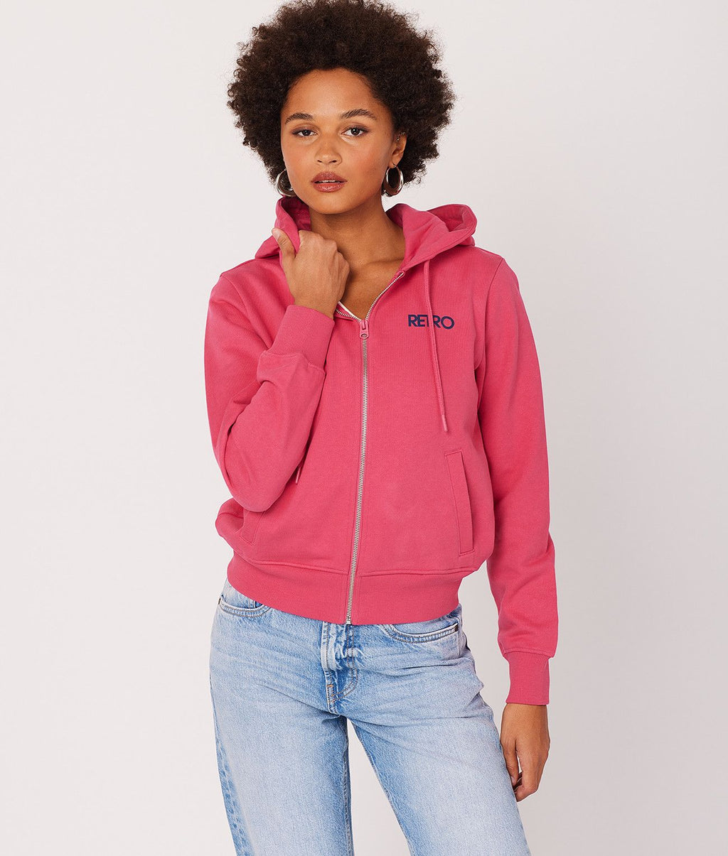 ANITA ZIP HOODIE JOGGING TOP, PINK