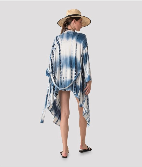 LAGUNA KIMONO DRESS, OVERPRINTED