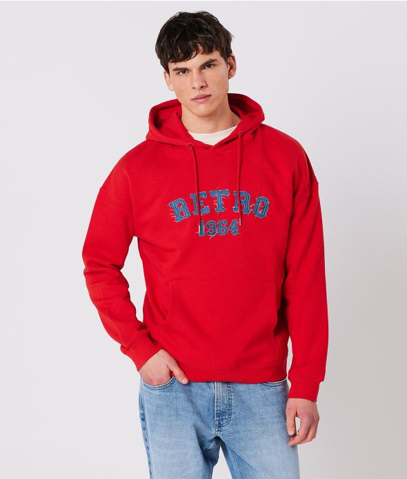 CHUCK HOODIE JOGGING TOP, RED