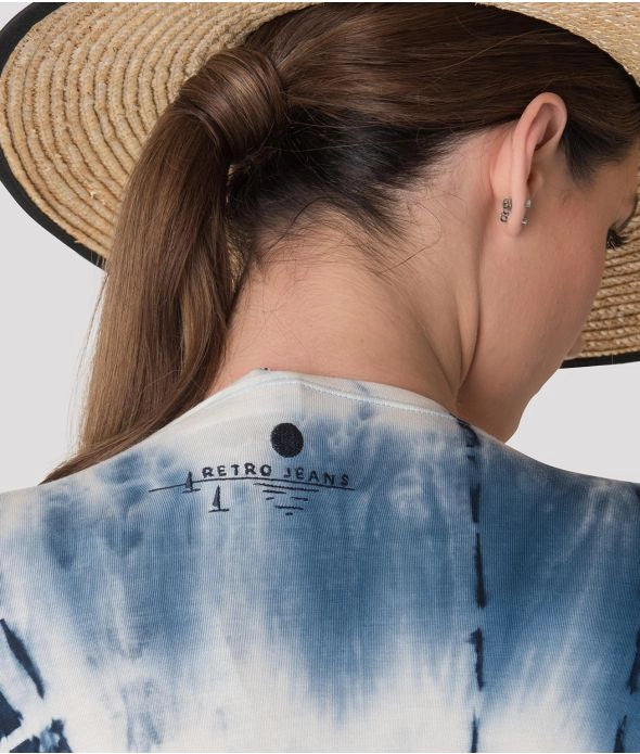 LAGUNA KIMONO DRESS, OVERPRINTED