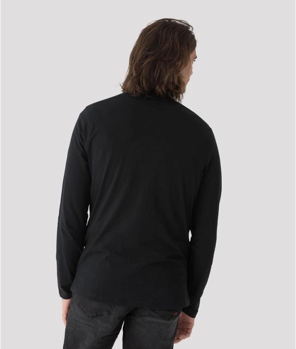 ENOS 21 LONG SLEEVE FÉRFI HOSSZÚUJJÚ PÓLÓ, FEKETE