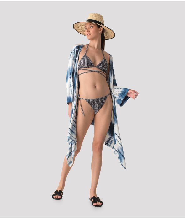 LAGUNA KIMONO DRESS, OVERPRINTED