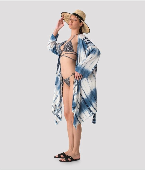LAGUNA KIMONO DRESS, OVERPRINTED