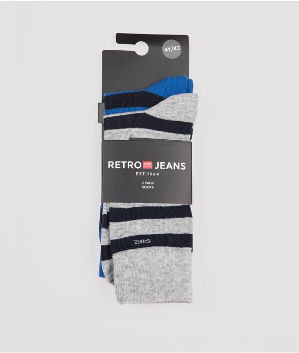 BRANDON STRIPES PACK TWO FÉRFI ZOKNI, VEGYES