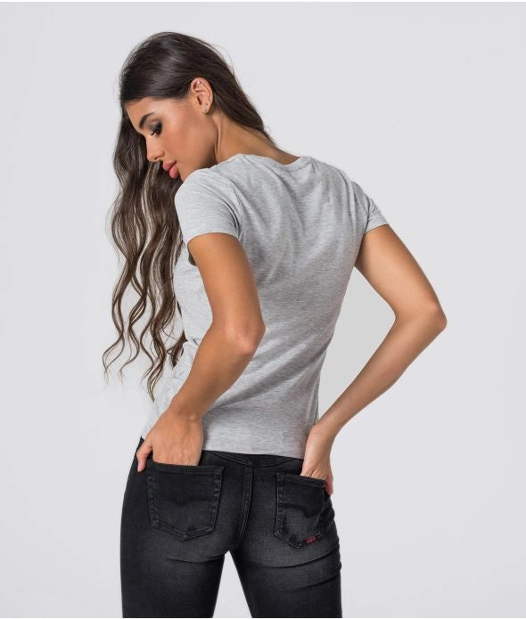 ZENIT ROUND W 20 T-SHIRT, GREY MELANGE